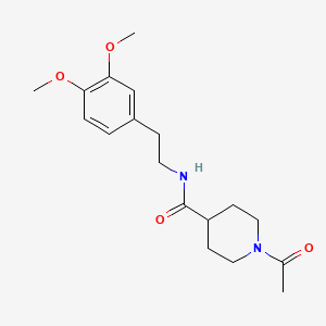 1-acetyl-N-[2-(3,4-dimethoxyphenyl)ethyl]piperidine-4-carboxamide