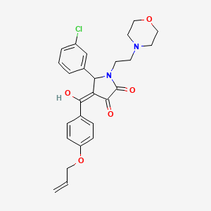 molecular formula C26H27ClN2O5 B5265517 4-[4-(allyloxy)benzoyl]-5-(3-chlorophenyl)-3-hydroxy-1-[2-(4-morpholinyl)ethyl]-1,5-dihydro-2H-pyrrol-2-one 