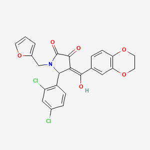 5-(2,4-dichlorophenyl)-4-(2,3-dihydro-1,4-benzodioxin-6-ylcarbonyl)-1-(2-furylmethyl)-3-hydroxy-1,5-dihydro-2H-pyrrol-2-one