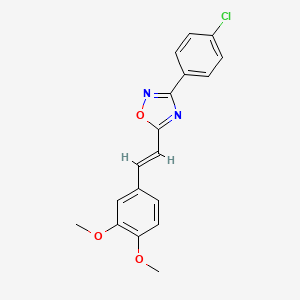 molecular formula C18H15ClN2O3 B5265533 3-(4-chlorophenyl)-5-[2-(3,4-dimethoxyphenyl)vinyl]-1,2,4-oxadiazole 