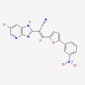 2-(6-bromo-1H-imidazo[4,5-b]pyridin-2-yl)-3-[5-(3-nitrophenyl)-2-furyl]acrylonitrile