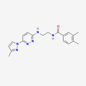 3,4-dimethyl-N-(2-{[6-(3-methyl-1H-pyrazol-1-yl)-3-pyridazinyl]amino}ethyl)benzamide