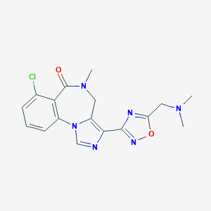 B526592 7-chloro-3-[5-[(dimethylamino)methyl]-1,2,4-oxadiazol-3-yl]-5-methyl-4H-imidazo[1,5-a][1,4]benzodiazepin-6-one CAS No. 308239-86-3