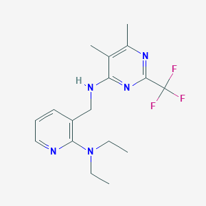 N-[[2-(diethylamino)pyridin-3-yl]methyl]-5,6-dimethyl-2-(trifluoromethyl)pyrimidin-4-amine