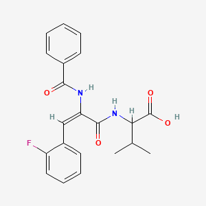 N-[2-(benzoylamino)-3-(2-fluorophenyl)acryloyl]valine