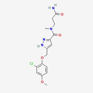 N-(3-amino-3-oxopropyl)-5-[(2-chloro-4-methoxyphenoxy)methyl]-N-methyl-1H-pyrazole-3-carboxamide