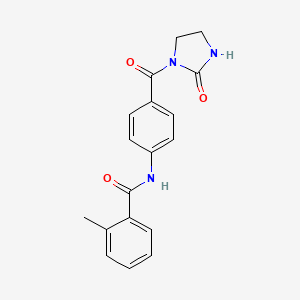 2-methyl-N-{4-[(2-oxo-1-imidazolidinyl)carbonyl]phenyl}benzamide