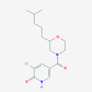 3-chloro-5-{[2-(4-methylpentyl)-4-morpholinyl]carbonyl}-2(1H)-pyridinone