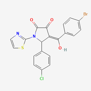 molecular formula C20H12BrClN2O3S B5266287 4-(4-bromobenzoyl)-5-(4-chlorophenyl)-3-hydroxy-1-(1,3-thiazol-2-yl)-2,5-dihydro-1H-pyrrol-2-one 