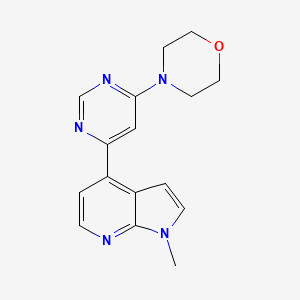 1-methyl-4-[6-(4-morpholinyl)-4-pyrimidinyl]-1H-pyrrolo[2,3-b]pyridine