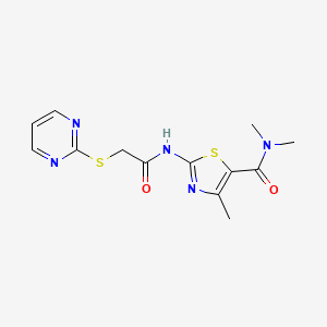 N~5~,N~5~,4-TRIMETHYL-2-{[2-(2-PYRIMIDINYLSULFANYL)ACETYL]AMINO}-1,3-THIAZOLE-5-CARBOXAMIDE