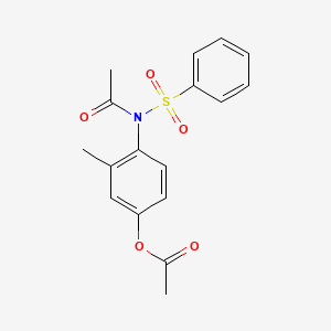 4-[N-(BENZENESULFONYL)ACETAMIDO]-3-METHYLPHENYL ACETATE