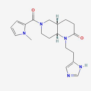 molecular formula C19H25N5O2 B5266501 (4aS*,8aR*)-1-[2-(1H-imidazol-4-yl)ethyl]-6-[(1-methyl-1H-pyrrol-2-yl)carbonyl]octahydro-1,6-naphthyridin-2(1H)-one 