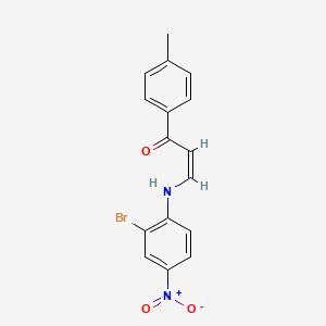 (Z)-3-(2-bromo-4-nitroanilino)-1-(4-methylphenyl)prop-2-en-1-one