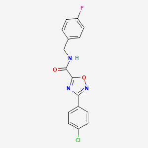 3-(4-chlorophenyl)-N-(4-fluorobenzyl)-1,2,4-oxadiazole-5-carboxamide