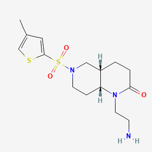 rel-(4aS,8aR)-1-(2-aminoethyl)-6-[(4-methyl-2-thienyl)sulfonyl]octahydro-1,6-naphthyridin-2(1H)-one hydrochloride