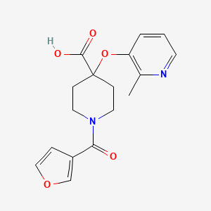 1-(3-furoyl)-4-[(2-methylpyridin-3-yl)oxy]piperidine-4-carboxylic acid