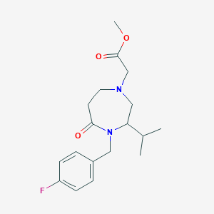 methyl [4-(4-fluorobenzyl)-3-isopropyl-5-oxo-1,4-diazepan-1-yl]acetate