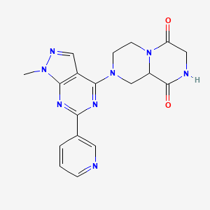 8-[1-methyl-6-(3-pyridinyl)-1H-pyrazolo[3,4-d]pyrimidin-4-yl]tetrahydro-2H-pyrazino[1,2-a]pyrazine-1,4(3H,6H)-dione