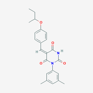 (5E)-5-[4-(butan-2-yloxy)benzylidene]-1-(3,5-dimethylphenyl)pyrimidine-2,4,6(1H,3H,5H)-trione