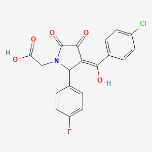 [3-(4-chlorobenzoyl)-2-(4-fluorophenyl)-4-hydroxy-5-oxo-2,5-dihydro-1H-pyrrol-1-yl]acetic acid