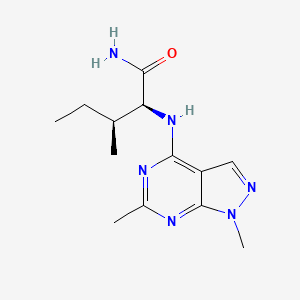 N~2~-(1,6-dimethyl-1H-pyrazolo[3,4-d]pyrimidin-4-yl)-L-isoleucinamide