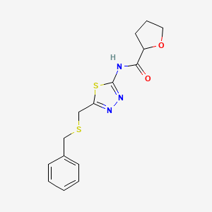 N-{5-[(benzylsulfanyl)methyl]-1,3,4-thiadiazol-2-yl}tetrahydrofuran-2-carboxamide