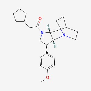 (3R*,3aR*,7aR*)-1-(cyclopentylacetyl)-3-(4-methoxyphenyl)octahydro-4,7-ethanopyrrolo[3,2-b]pyridine