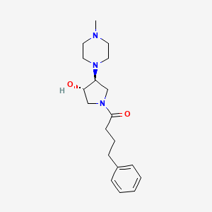 (3S*,4S*)-4-(4-methylpiperazin-1-yl)-1-(4-phenylbutanoyl)pyrrolidin-3-ol