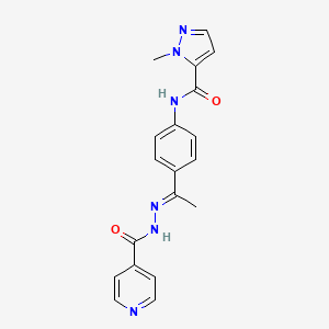 N-[4-(N-isonicotinoylethanehydrazonoyl)phenyl]-1-methyl-1H-pyrazole-5-carboxamide