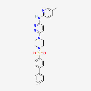 6-[4-(4-biphenylylsulfonyl)-1-piperazinyl]-N-(5-methyl-2-pyridinyl)-3-pyridazinamine