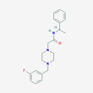 2-[4-(3-fluorobenzyl)piperazin-1-yl]-N-(1-phenylethyl)acetamide