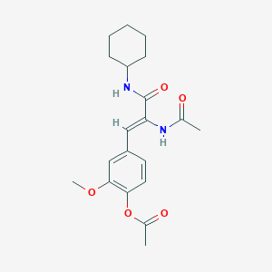 [4-[(Z)-2-acetamido-3-(cyclohexylamino)-3-oxoprop-1-enyl]-2-methoxyphenyl] acetate