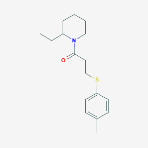 2-ethyl-1-{3-[(4-methylphenyl)thio]propanoyl}piperidine