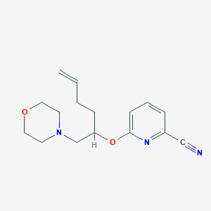 6-{[(2S,5R)-5-(morpholin-4-ylmethyl)tetrahydrofuran-2-yl]methyl}pyridine-2-carbonitrile