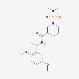 N-[1-(2,5-dimethoxyphenyl)ethyl]-1-[(dimethylamino)sulfonyl]-3-piperidinecarboxamide