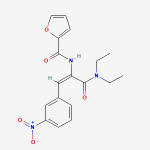 molecular formula C18H19N3O5 B5266915 N-[1-[(diethylamino)carbonyl]-2-(3-nitrophenyl)vinyl]-2-furamide 