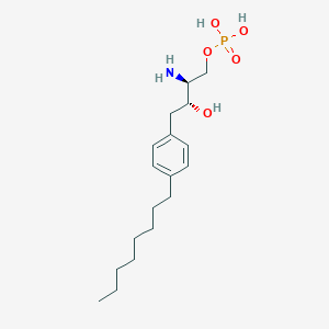 molecular formula C18H32NO5P B526693 [(2S,3R)-2-氨基-3-羟基-4-(4-辛基苯基)丁基]二氢磷酸酯 
