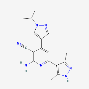 2-amino-6-(3,5-dimethyl-1H-pyrazol-4-yl)-4-(1-isopropyl-1H-pyrazol-4-yl)nicotinonitrile