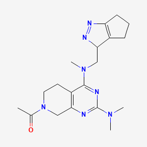 7-acetyl-N~2~,N~2~,N~4~-trimethyl-N~4~-(3,4,5,6-tetrahydrocyclopenta[c]pyrazol-3-ylmethyl)-5,6,7,8-tetrahydropyrido[3,4-d]pyrimidine-2,4-diamine