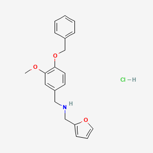 N-(furan-2-ylmethyl)-1-(3-methoxy-4-phenylmethoxyphenyl)methanamine;hydrochloride