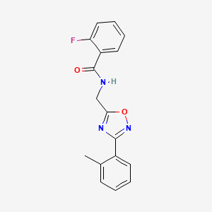 2-fluoro-N-{[3-(2-methylphenyl)-1,2,4-oxadiazol-5-yl]methyl}benzamide