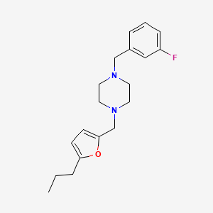 1-(3-fluorobenzyl)-4-[(5-propyl-2-furyl)methyl]piperazine