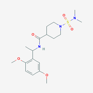 N-[1-(2,5-dimethoxyphenyl)ethyl]-1-[(dimethylamino)sulfonyl]-4-piperidinecarboxamide