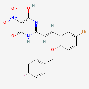 2-(2-{5-bromo-2-[(4-fluorobenzyl)oxy]phenyl}vinyl)-6-hydroxy-5-nitro-4(3H)-pyrimidinone