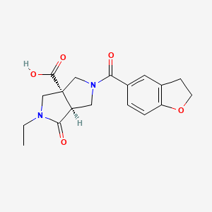 (3aR,6aS)-2-(2,3-dihydro-1-benzofuran-5-carbonyl)-5-ethyl-6-oxo-1,3,4,6a-tetrahydropyrrolo[3,4-c]pyrrole-3a-carboxylic acid