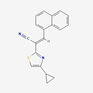 2-(4-cyclopropyl-1,3-thiazol-2-yl)-3-(1-naphthyl)acrylonitrile