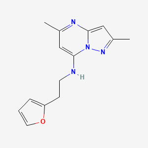 N-[2-(2-furyl)ethyl]-2,5-dimethylpyrazolo[1,5-a]pyrimidin-7-amine