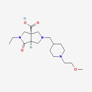 molecular formula C18H31N3O4 B5267314 (3aS,6aS)-5-ethyl-2-[[1-(2-methoxyethyl)piperidin-4-yl]methyl]-6-oxo-1,3,4,6a-tetrahydropyrrolo[3,4-c]pyrrole-3a-carboxylic acid 