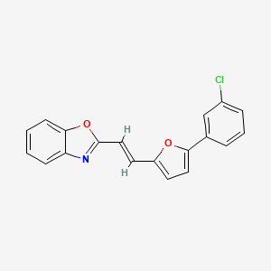 2-[(E)-2-[5-(3-chlorophenyl)furan-2-yl]ethenyl]-1,3-benzoxazole